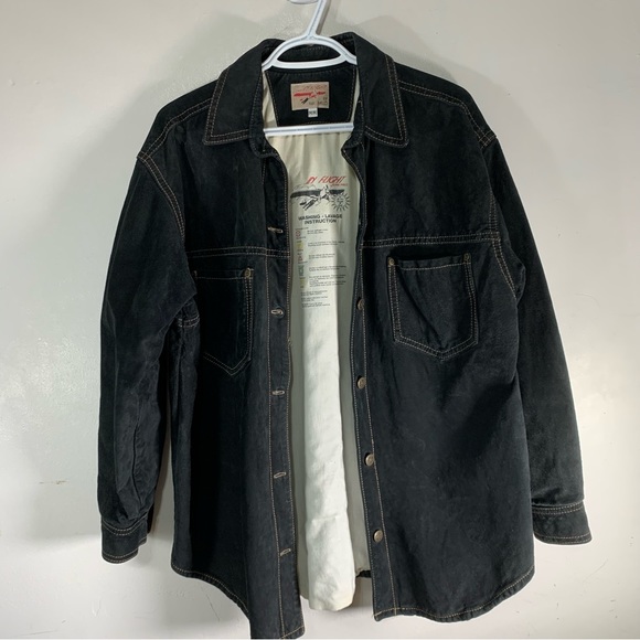 Other - 90s Aviator style mens suede leather jacket